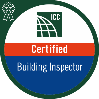 ICC Certified Building Inspector badge